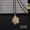 Women's Fashion Crystal Sweater Necklace with Flower Pendant - 2021 Versatile Charm Accessory