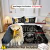 Bettdecke Adler Motorradmuster 3D-Druck Weich Bequem Neu Retro Bettwäsche Heimtextilien