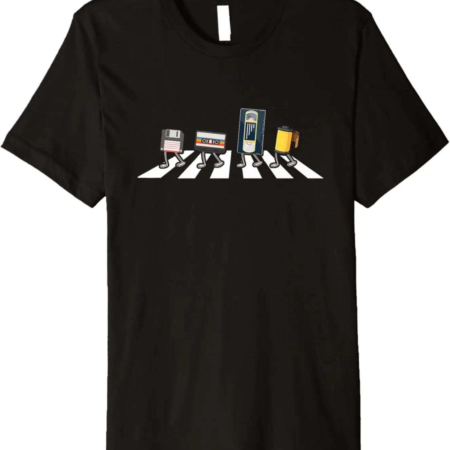 VHS Cassette Tape Floppy Disc Funny Retro Vintage Fans Premium T-Shirt S