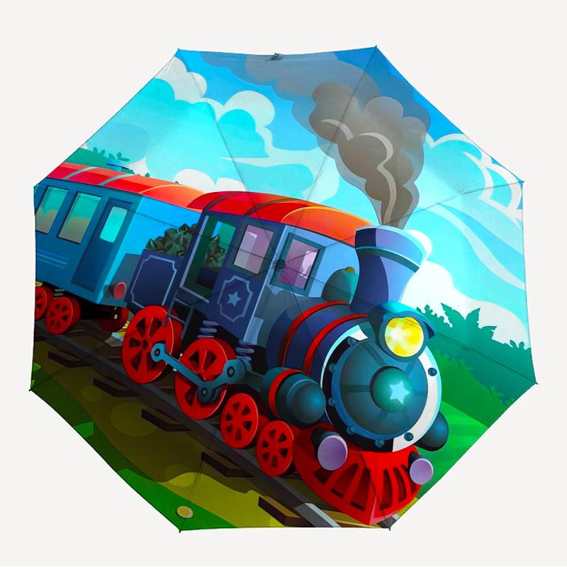 

1pc Train Steam Themed High-quality Umbrella,Automatic Opening and Closing Umbrella,Multi-functional Umbrella G0811371