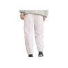 Pantalones casuales con puño de corte holgado Li Ning para mujer, parte inferior, blanco hueso AKXS108-1