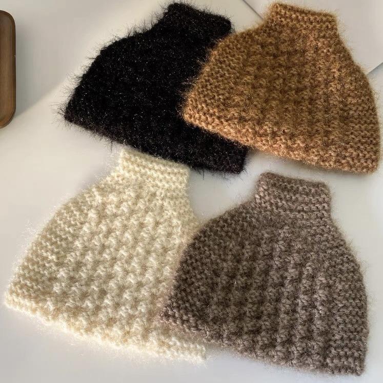 New autumn and winter warm knitted headband squirrel fleece hair accessories wide edge headscarf ear protection warm headband headgear windproof