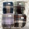 Scarf women's high-end sense autumn and winter new imitation cashmere plaid college style tassel warm scarf shawl