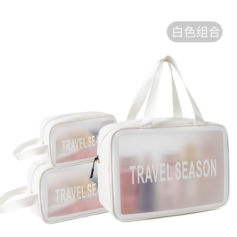 TPU Cosmetic bag2020New Super Popular ins Large Capacity Portable Women's Travel Waterproof Toiletries Storage Bag