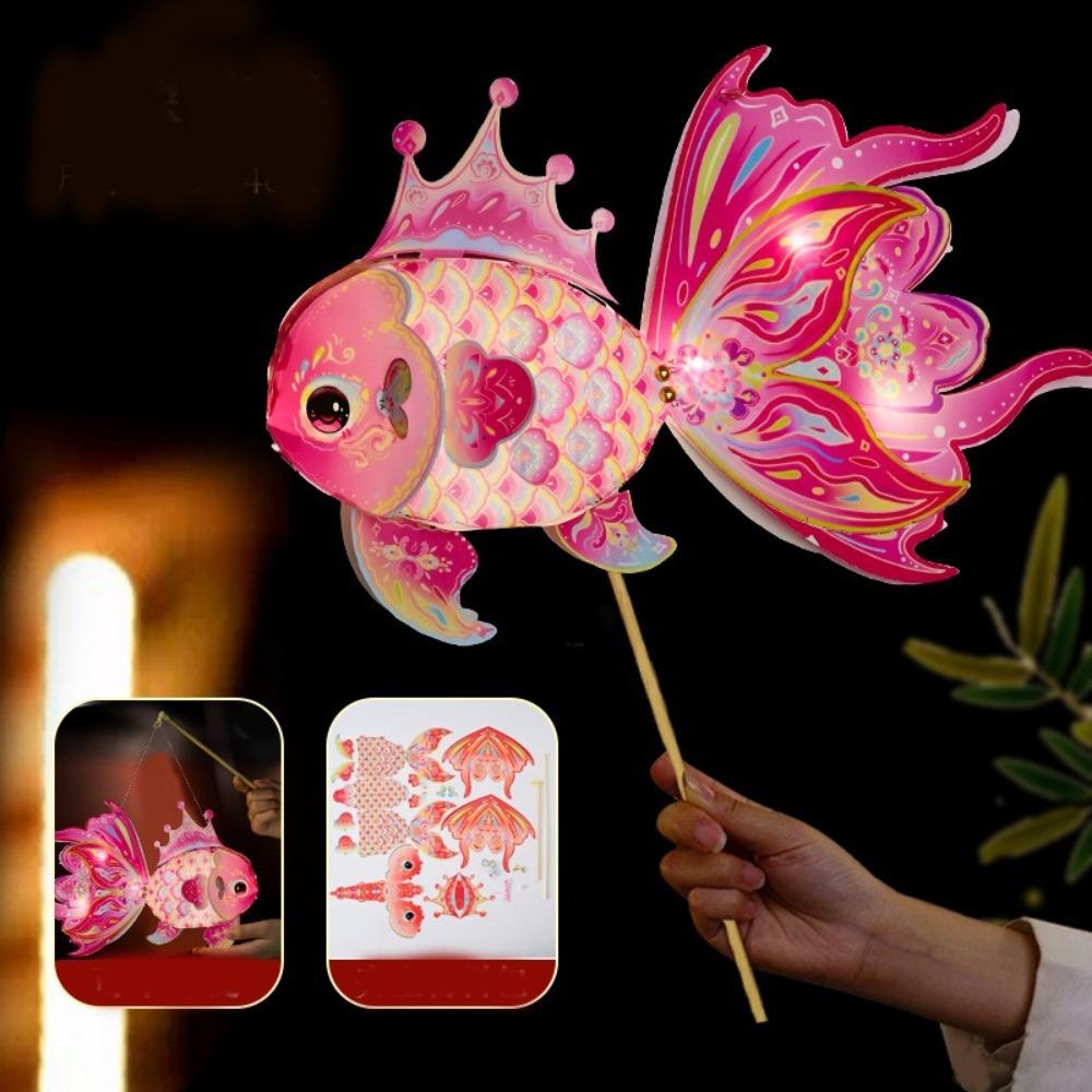 Handheld Fish Lantern Ancient Style Handmade Lantern Mid-Autumn Festival DIY Lantern Holiday Party Style 2