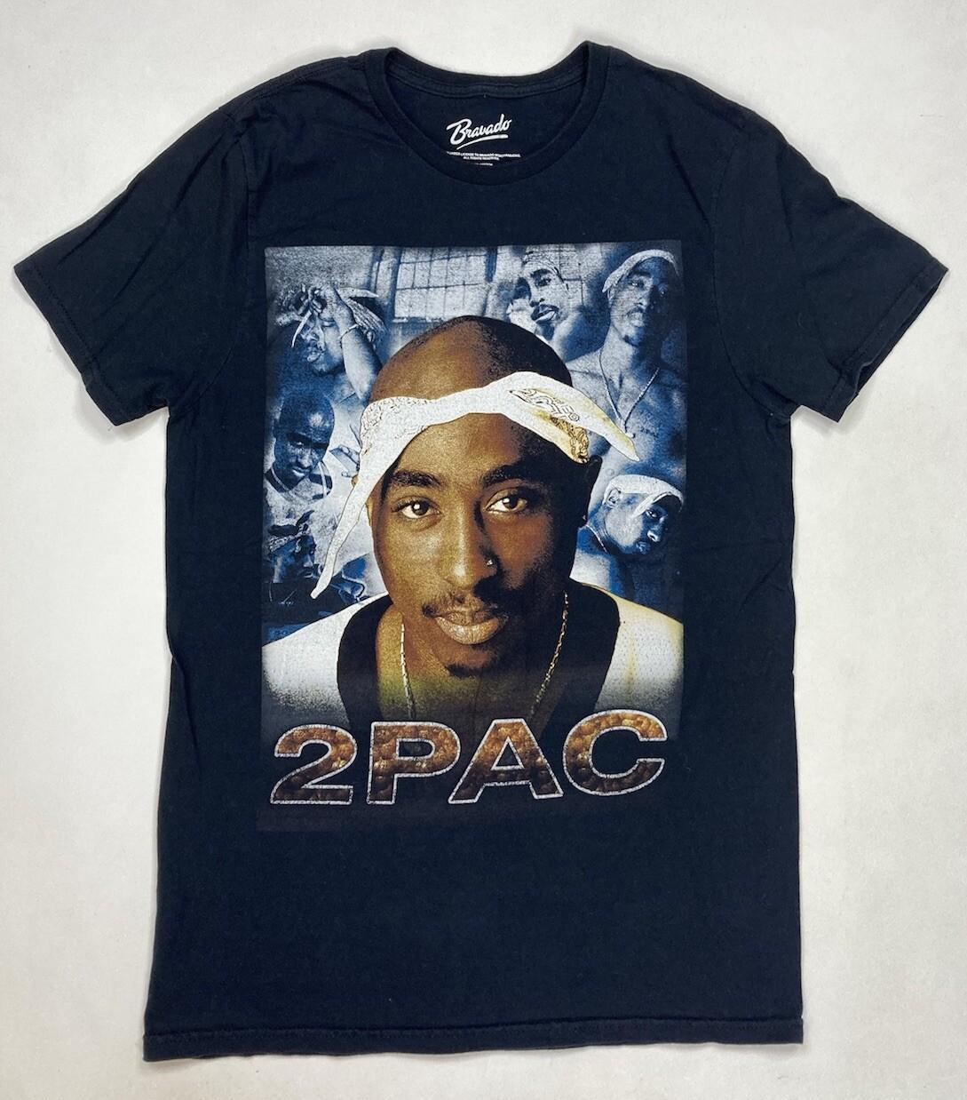2pac Tupac Shakur Graphic T-shirt Men Small Black Short Sleeve Music XXXXL