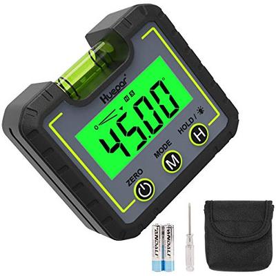 Huepar AG01 Digital Angle Meter, Inclinometer, Digital Level, Level Box with Backlight, Magnet, Compact, Mini, Japanese Instruction Manual Included