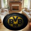 Borussia Dortmund Print Round Rug, Washable Floor Carpet, For Entryway Dorm Laundry Room Office Study, Home Decor Birthday Christmas Gift