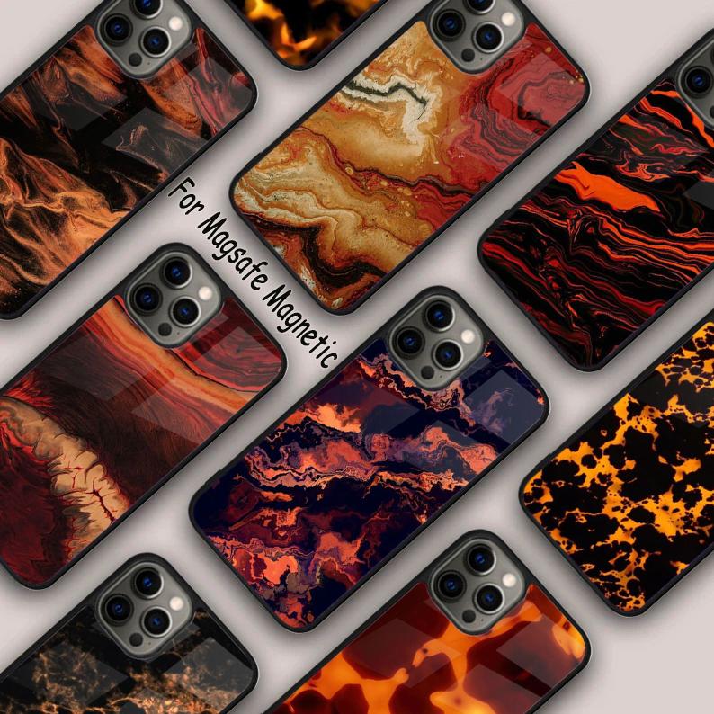 polished tortoise shell Marble Magnetic Phone Case For APPLE iPhone 17 Air 16 14 13 12 Pro Max 15 Plus Wireless MagSafe Cover