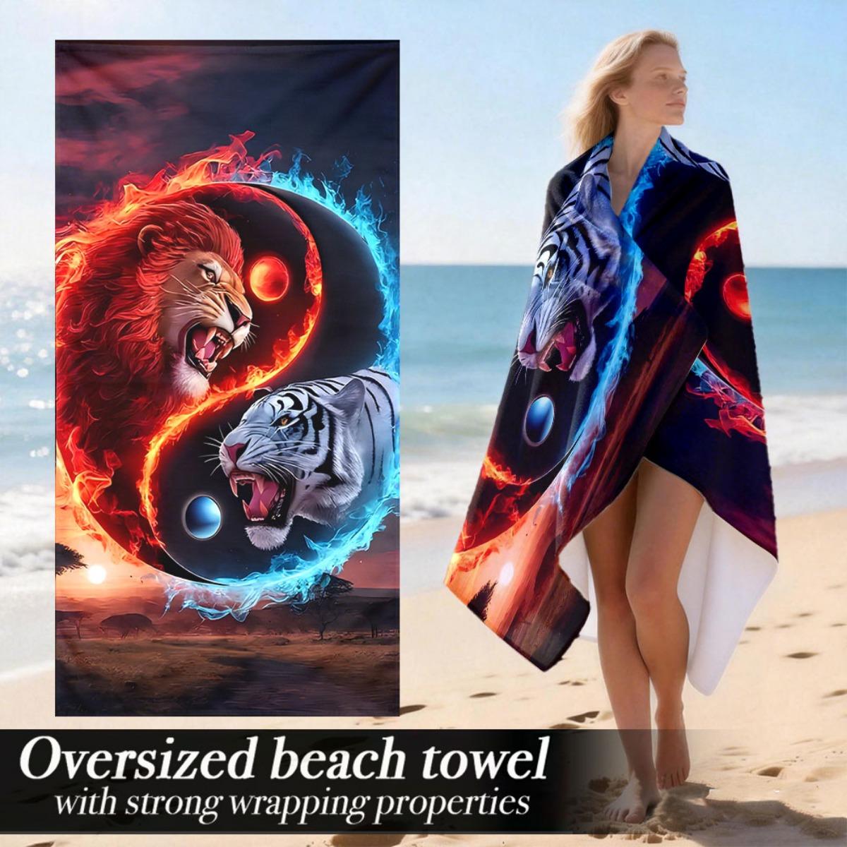 

Luxury Oversized Retro Beach Towel - Plush Absorbent Microfiber Bath Towel Suitable for Pool, Bath & Spa, Soft Wrapping Bath She W30*H60(CM)