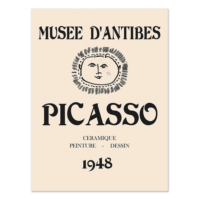 Green Matisse Picasso Bauhaus Poster Printing Flower Market Wall Art Abstract Canvas