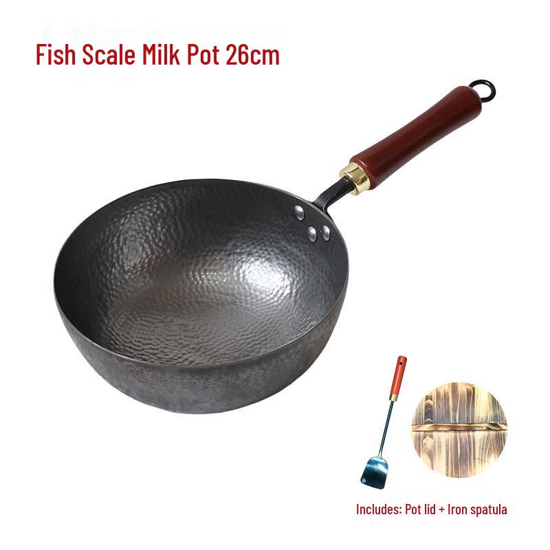 Traditional Hand-Forged Iron Milk Pot