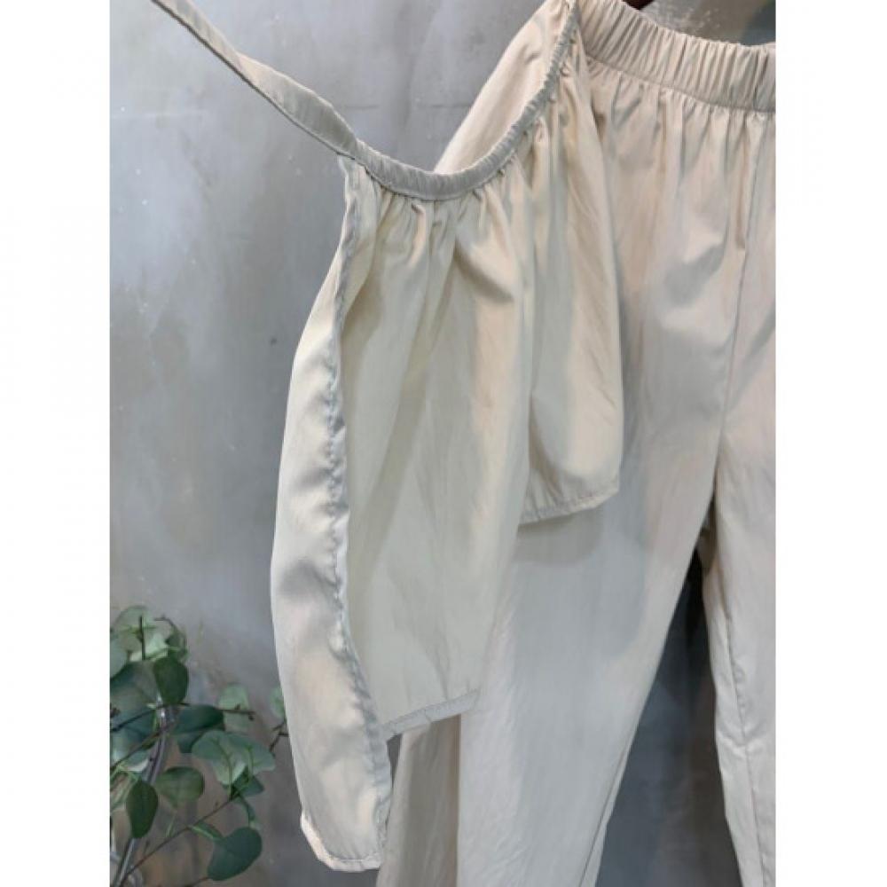 C S In The Room Loop baSarak Strap Wrap Layered Straight Wide pantS 4Color