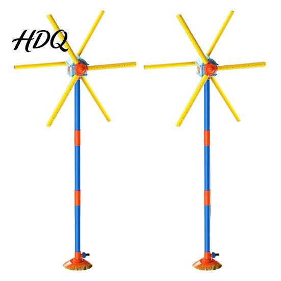 Summer Outdoor Fun Toy Windmill Sprinkler for Kids 360-degrees Spinning Water with 6 Blades And Splash Park 54 Nozzles Universal Hose Connection