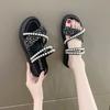 Thick-soled Cross-cool Slippers Women's Summer Wear New Pearl with Skirt Beach Sandals