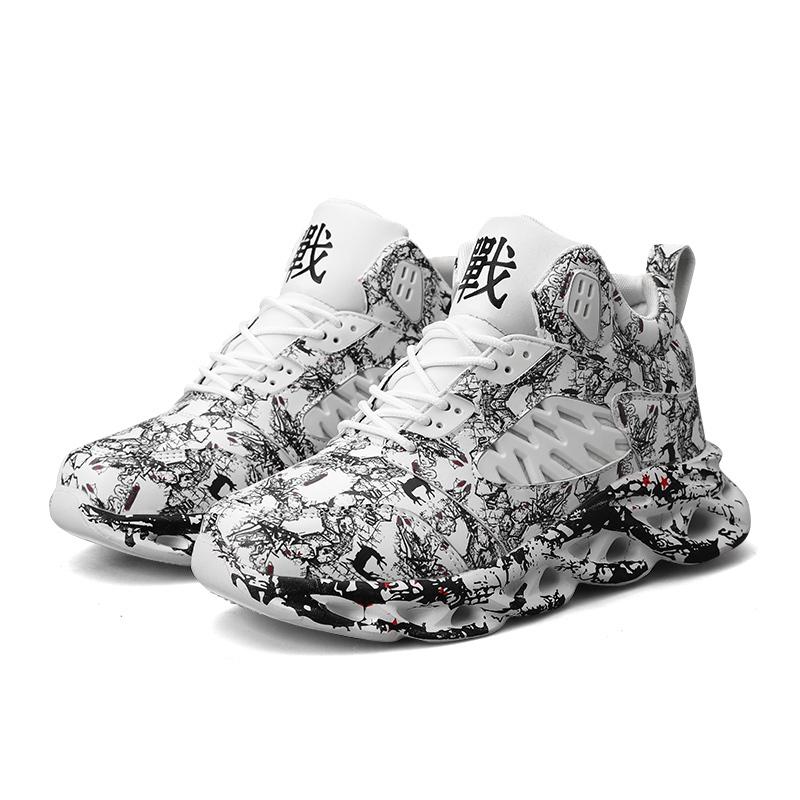Shoes High-top Graffiti Men Shoes Casual Sneakers High Quality Sports Running Shoes Lightweight Comfortable Gym Sneakers