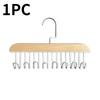 2PCS Wooden Hanging Clothes Rack with Multiple Hooks for Underwear Bras Vests Space-Saving Durable Storage Rack Wardrobe Hangers