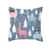 Nordic Christmas Cartoon Reindeer Digital Printing Short Plush Pillow Covers For Car Sofa Office Cushion Cover Home Goods