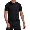 Adidas T Shirts Men's Black Crew Neck Moderate Straight Fit HC0409