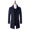 Korean Version of Fashion Men's Woolen Coat Casual Wool Men's Trench Coat Non-ironing Woolen Coat Jacket