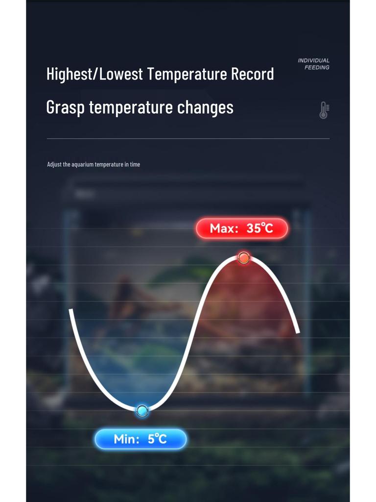 High-Precision Aquarium Thermometer for Fish and Turtle Tanks