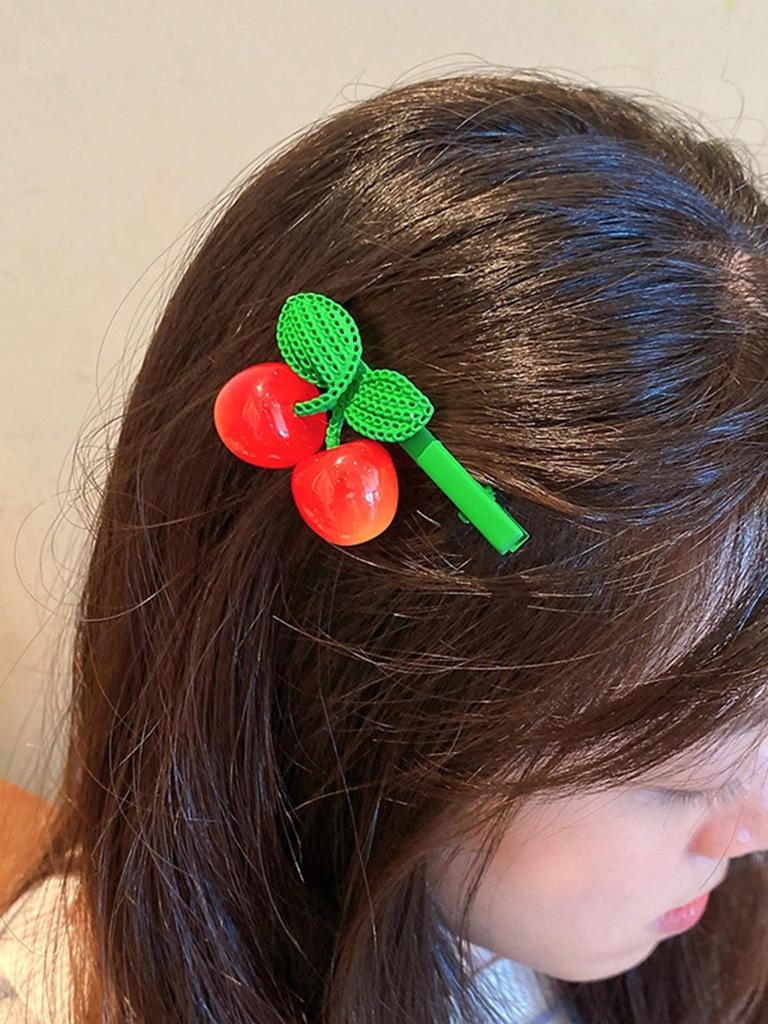 1/2 Pcs Fashion Leaf Cherry Barrettes Hair Clips For Women Girls Party Hair Accessories