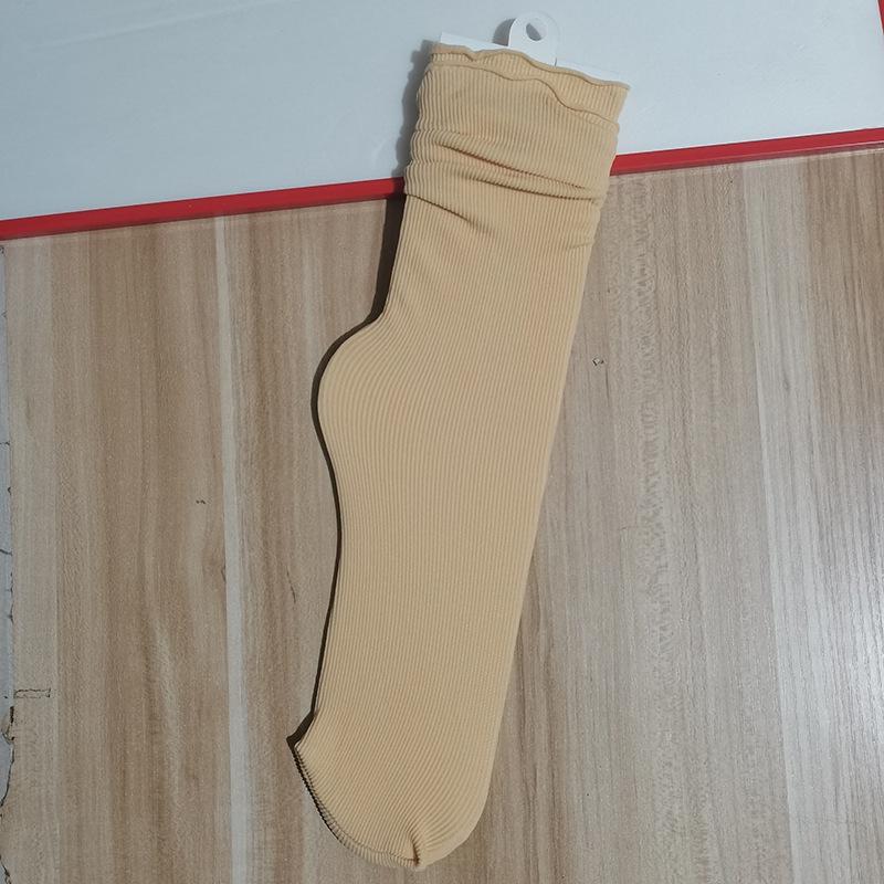 Spring/Summer Breathable Cotton Socks: Thin, Anti-Pilling, Seamless Postpartum Comfort, Solid Color, Casual Fashion