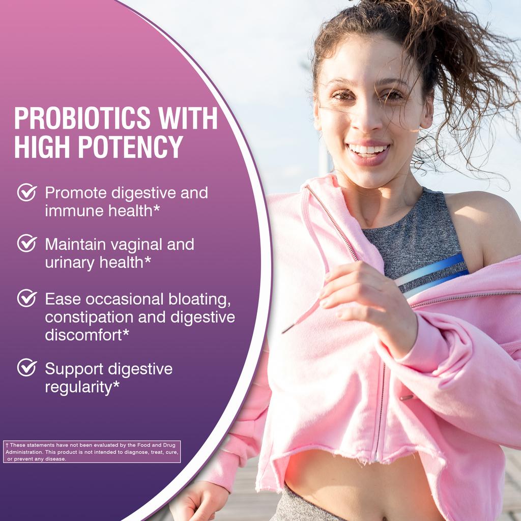 Buporai Women's Probiotic Capsules, Containing Cranberry Prebiotic Complex Strain, Daily Nutritional Supplement for Women