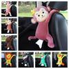 Cute Car Tissue Box For Backseat Plush Material Cartoon Character Design