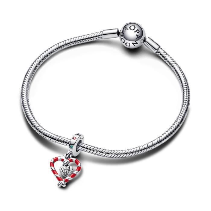Charm pendentif - PANDORA - Noël - Argent sterling - Rouge - Femme