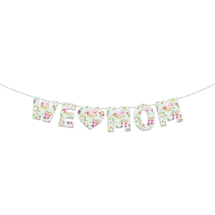 Mother’s Day Decoration Flag - Vibranted Color Bunting Supplies for Creating Celebration for Moms