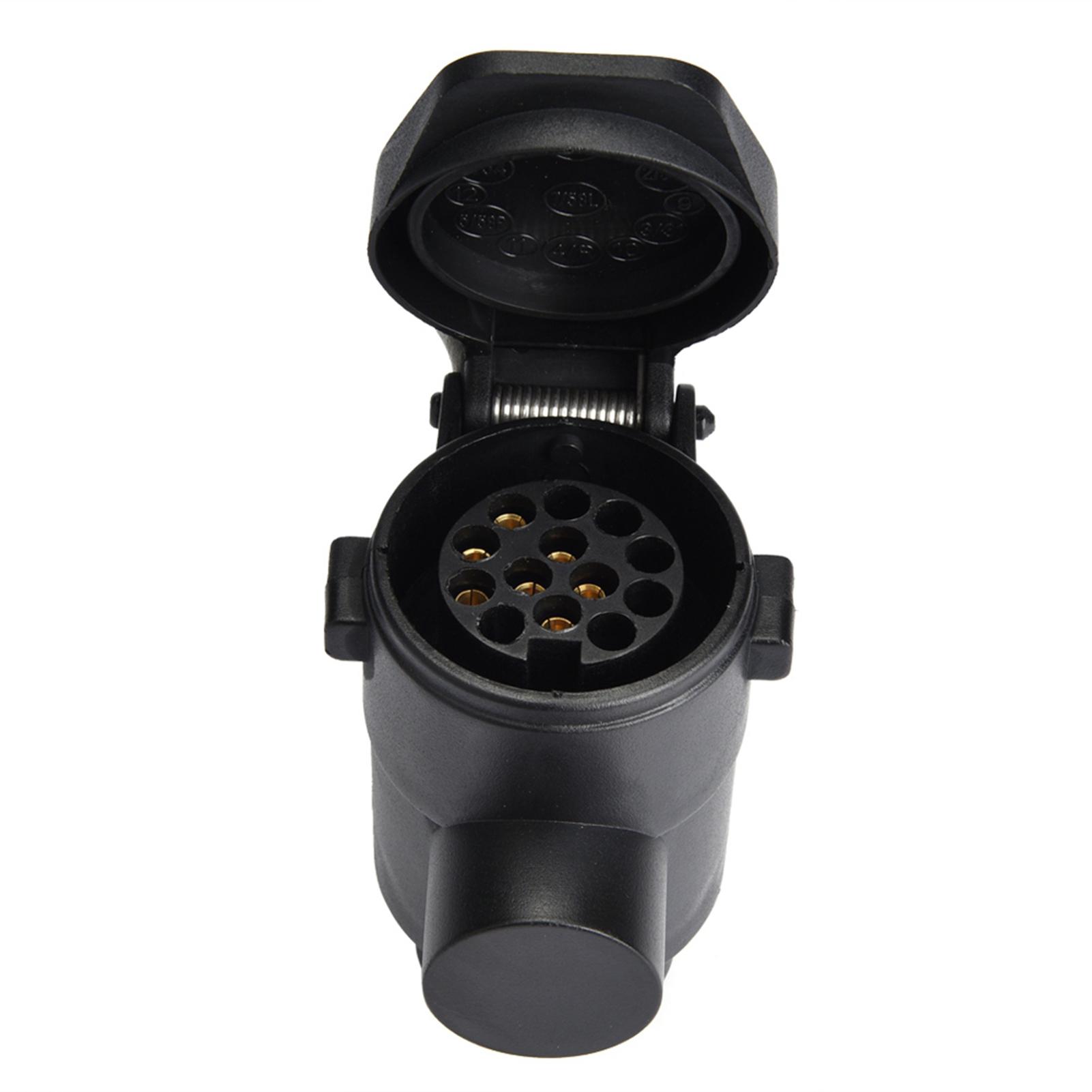 

7 to 13 Pin Car Trailer Plug Socket Adapter Converter Caravan Towbar Towing Connector 12V чёрный