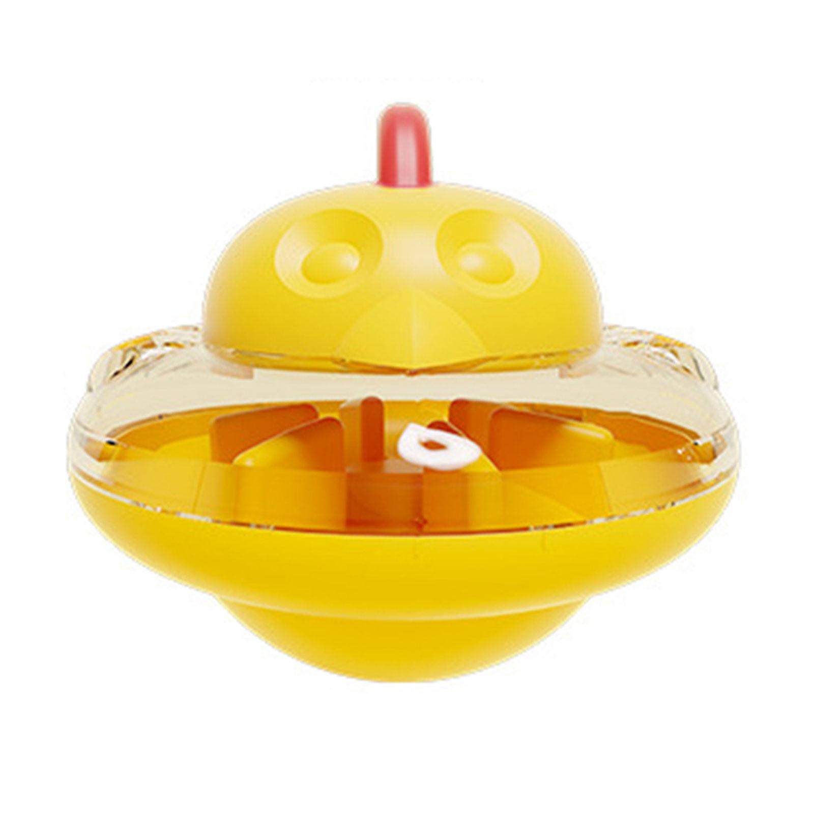 

Интерактивная игрушка-головоломка для питомцев в виде милого цыпленка, диспенсер для корма для кошек, игрушка для увлекательной игры и умственной стимуляции жёлтый