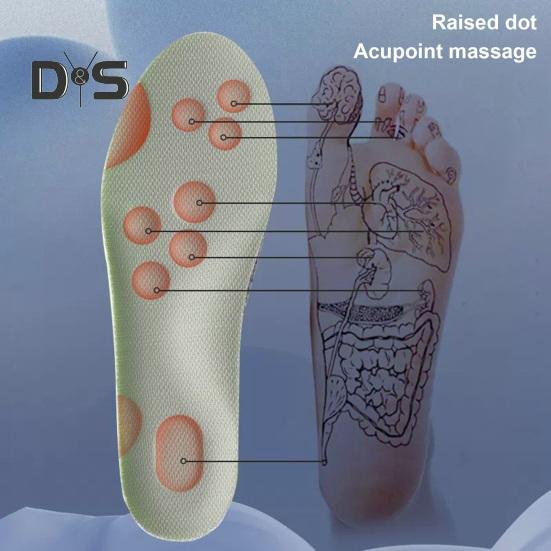 1 pár vložek 4D Cloud Měkká Prodyšná Paměťová pěna Pohlcující otřesy Vložky do sportovních bot Muži Ženy Podpora klenby Ortopedická masáž Podložky na chodidla