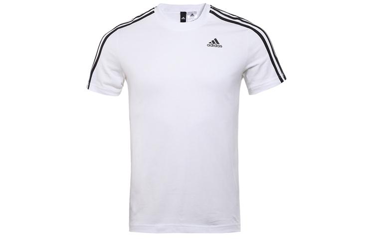 adidas T Shirts Men's White Crew Neck Moderate Straight Fit S98716