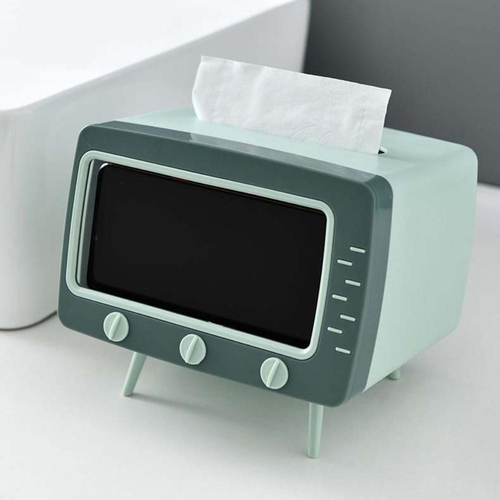 Square Paper Storage Box Phone Holder Tissue Dispenser TV Desktop Tissue Box  Household