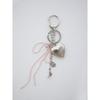 MERRYMOTIVE PInk Ribbon and Heart Keyring