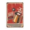 Vintage Fresh Coffee Plaque Metal Tin Sign Retro Drink Coffee Poster Wall Stickers for Cafe Shop Restaurant Home Room Decor