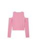 SALAD BAGUNI Compact Off-Shoulder Pullover_Pink