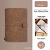 A6 Retro Travel Journal with Strap & Check-in Stamp - Customizable Logo Notebook