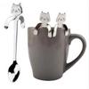 Cute Cat Shape Stainless Steel Teaspoon Set In Silver and Gold - Perfect for Coffee, Tea, and Desserts