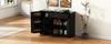 Credenza Moderna ed Elegante con 3 Ante e un Cassetto, Mobile Buffet per Sala da Pranzo, Soggiorno e Corridoio (Nero)
