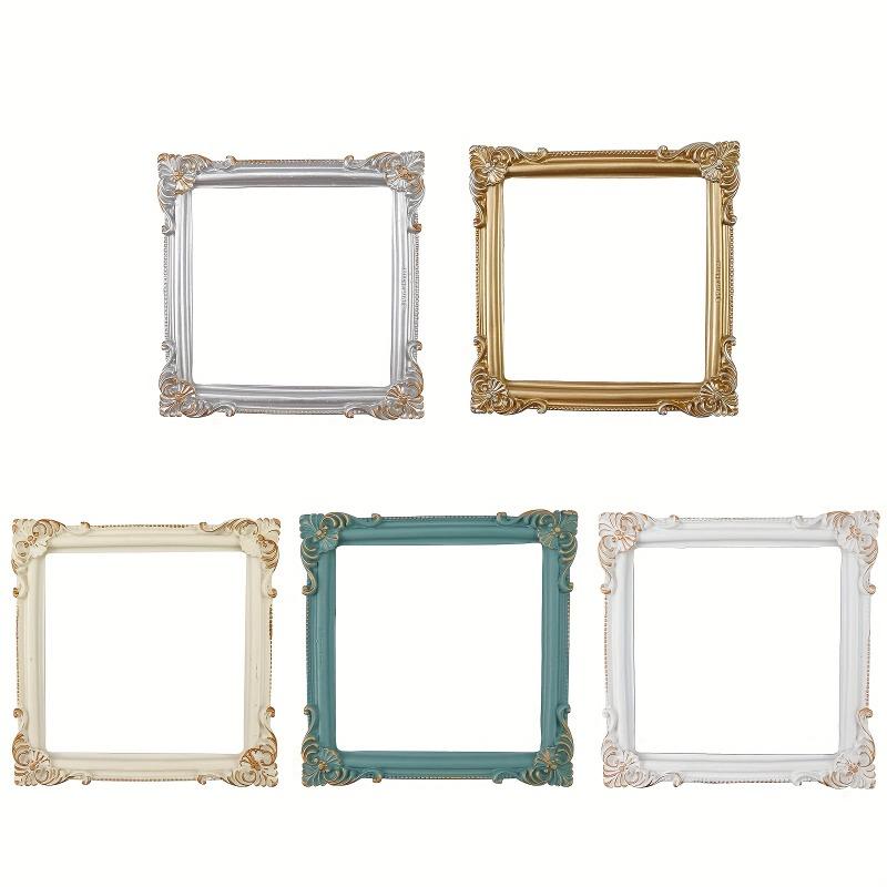 1Pc Vintage Victorian Style Square Photo Frame, Antique Design, Multi-photo Display Photo Frame, Vintage Photo Frame for Home Wedding Decoration