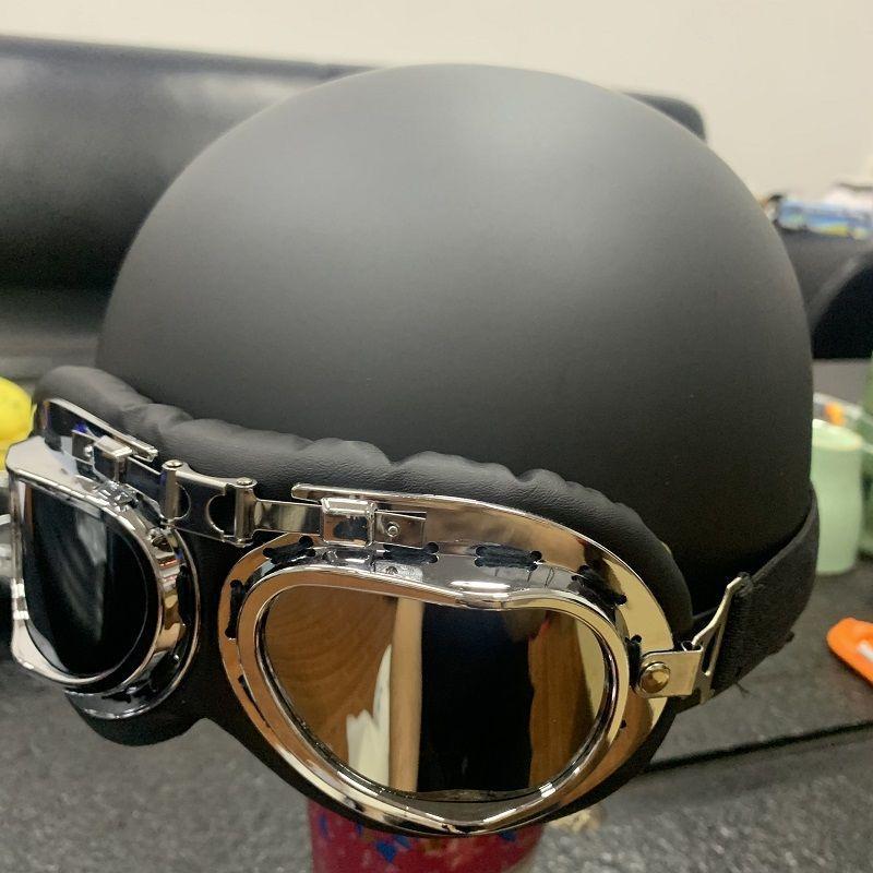 Electric Battery Car Helmet Gray Man Lady Retro Summer Sunshade Sunscreen Half Helmet Cute Summer Hard Hat Full Helmet