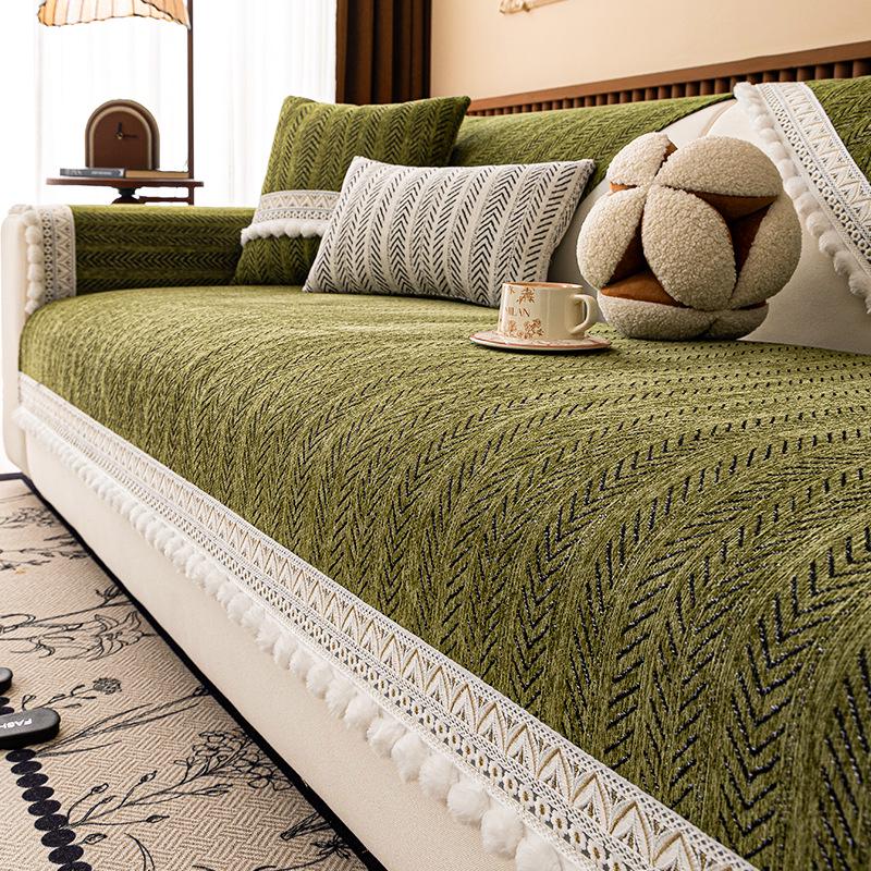 Vintage-Style Chenille Sofa Cushion 2026: All-Season, Non-Slip Cover