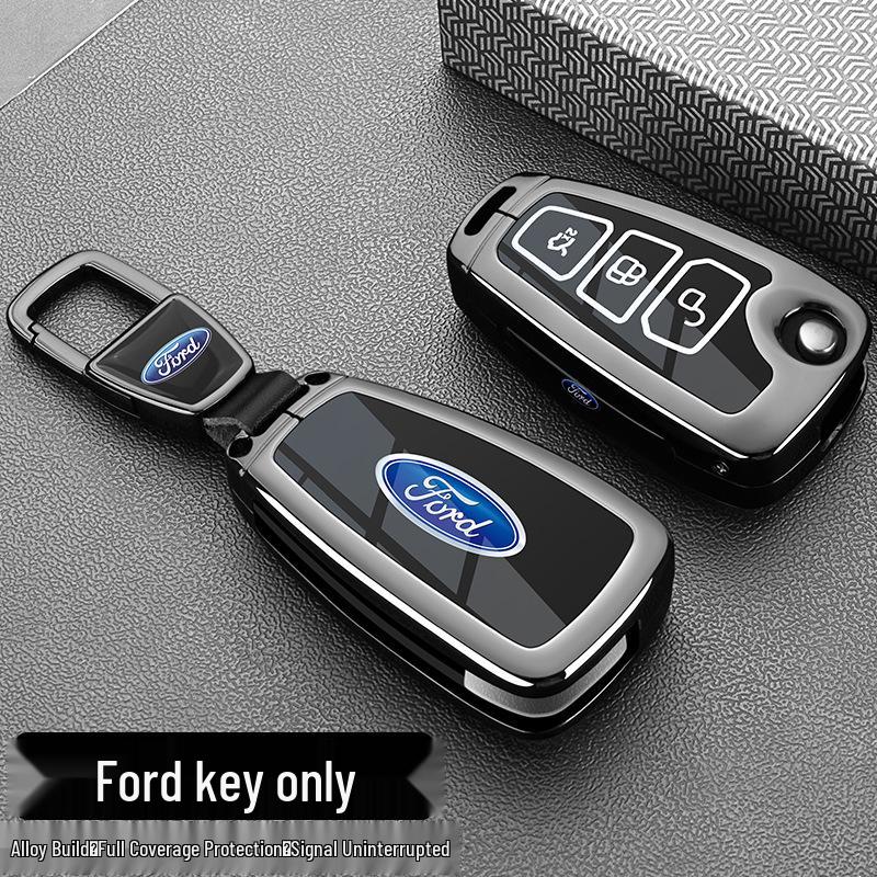 Ford 13-19 Ecosport & 15-18 Focus Folding 3-Button Key Case Metal Shell