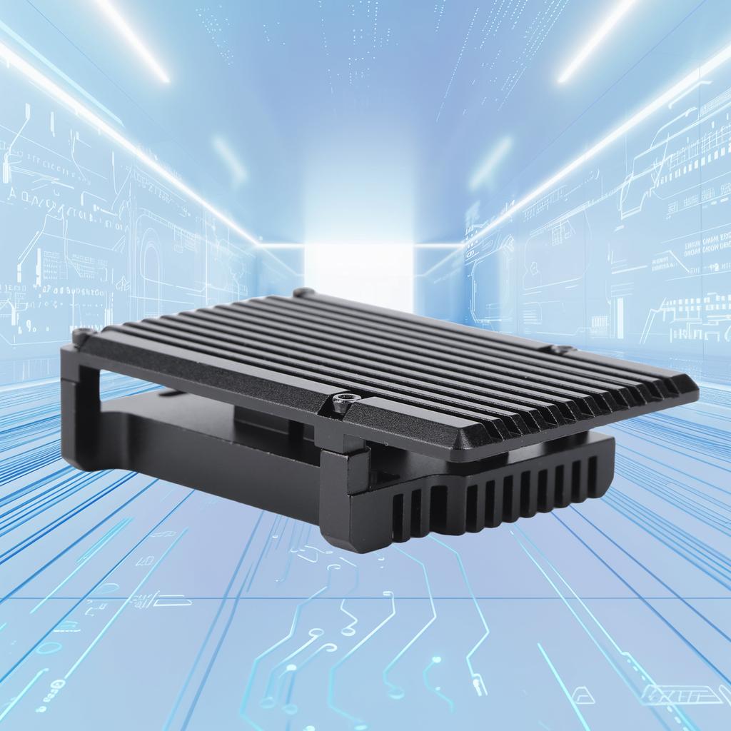 Heavy Duty Passive Cooling Metal Case with Dual Cooling Fan Metal Protective Enclosure Suitable for Raspberry Pi 4 Model B