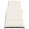 Sun Lounger with Cushion Black 55x199x50 Cm Poly Rattan