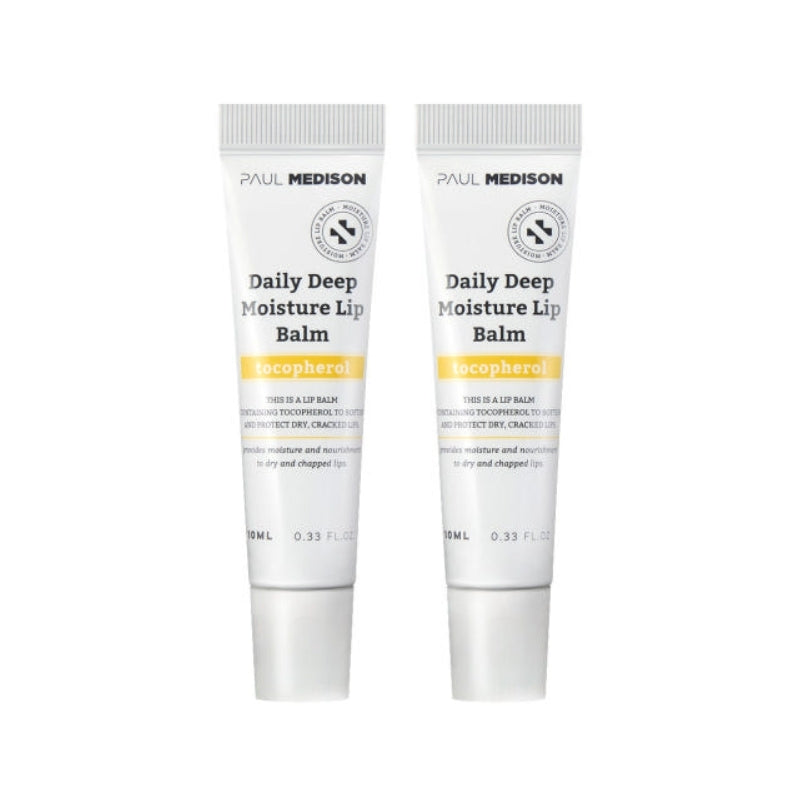 Paul Medison Daily Deep Moisture Yuzu Scented Tocopherol Lip Balm 10ml*2Pcs
