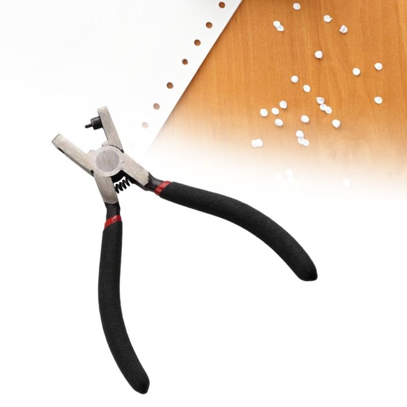 2mm Hole Puncher Tool Metal Hole Puncher Pliers Comfortable Grip for Sheet Metal Leather Belt Watch Band Jewelry Making